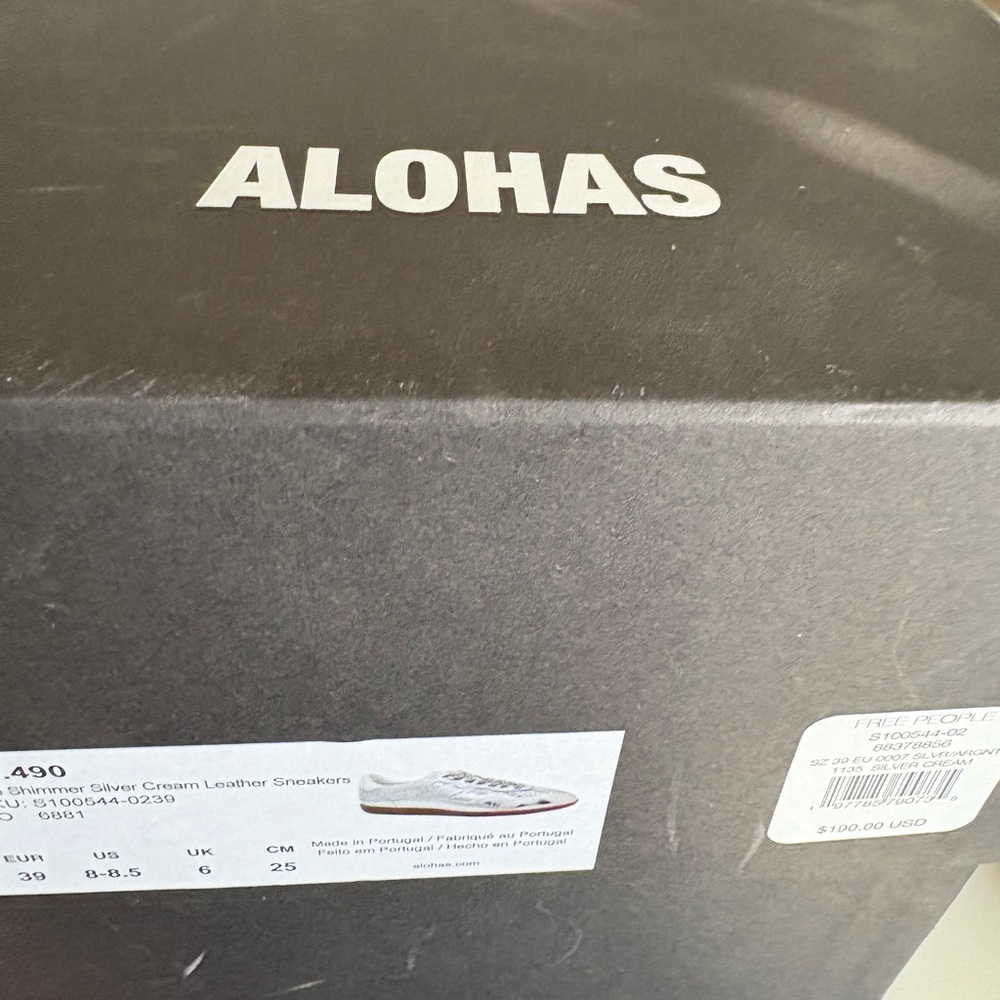 ALOHAS Silver Women's Sneakers with Brown Sole - Picture 4 of 9